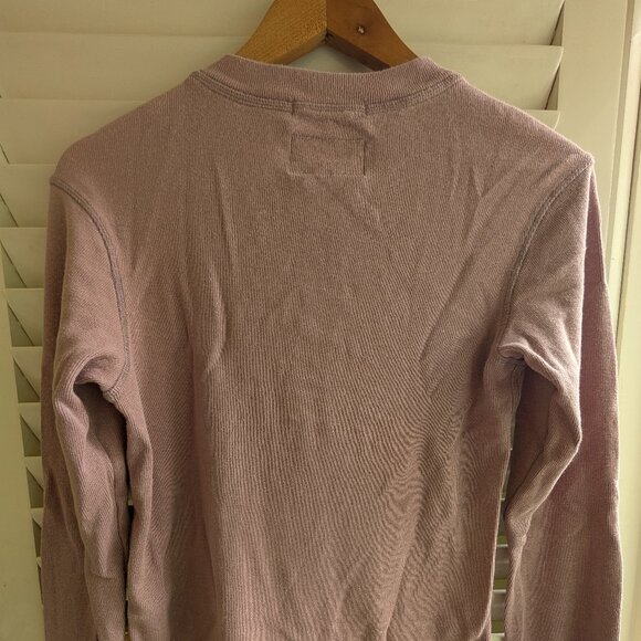 Women S REI Co-Op Farlands Henley Purple Long Slv Top Shirt Organic Cotton Hemp - Picture 4 of 6